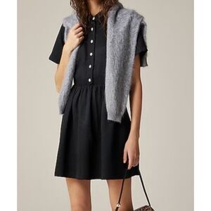 J.CREW Collection Black Jewel Button Shirt Dress Size XS XXS 00